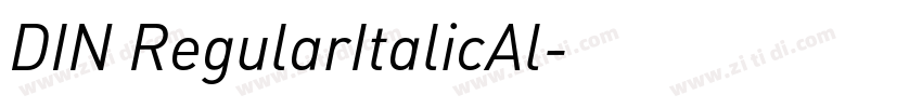 DIN RegularItalicAl字体转换